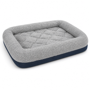 Pet Pantry Plush Rectangular Pet Bed – Soft Dog & Cat Bed with Raised Edges