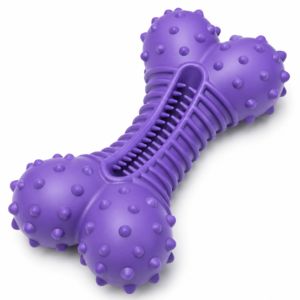 Pet Pantry Textured Rubber Dog Chew Toy Bone – Interactive Treat Dispensing Dog Toy