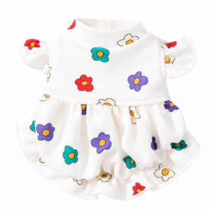 Pet Pantry Floral Pet Dress – Lightweight Dog & Cat Dress with Colorful Flower Print